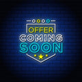 Offer Coming Soon Neon Sign