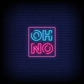 Oh No Neon Sign - Neon Pink Aesthetic