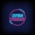 Open Today Neon Sign Perfect For Shop & Restaurant