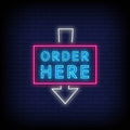 Order Here Neon Sign