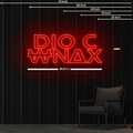 DIO C WNAX Neon Sign in 46x23 inches in Red