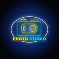 Photo Studio Neon Style Text Sign Perfect For studio