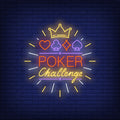 Poker Challenge Neon Sign