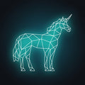 Polygonal Unicorn Illustration Neon Sign