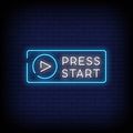 Press Start Neon Sign