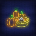 Pumpkins And Pie Neon Sign