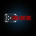 Red Subscribe Button Neon Sign