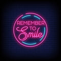 Remember To Smile Neon Sign - Neon Pink Aesthetic