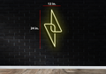 Green Bolt Neon Sign 12X24 inches