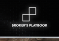 Broker's Playbook Neon Sign 36x20 inches Color White
