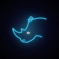 Rhino Head Neon Sign