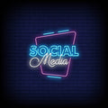 Social Media Neon Sign