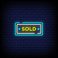 Sold Neon Sign Perfect For Shop & Store