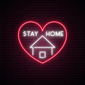 Stay At Home Neon Sign