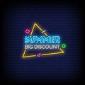 Summer Big Discount Neon Sign