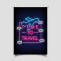 Time To Travel Neon Sign