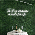 To The Moon and Back Neon Sign Perfect For Creating A Loving Atmosphere