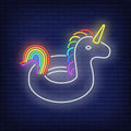 Unicorn Rubber Ring Neon Sign