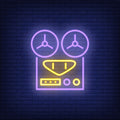 Vintage Audio Recorder Neon Sign