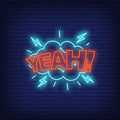 Yeah Lettering Neon Sign