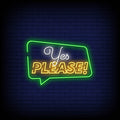 Yes Please Neon Sign