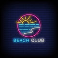 Beach Club Neon Sign Perfect for Bars & Events