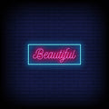 Beautiful pink neon sign