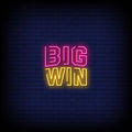 big win neon pink aesthetic sign