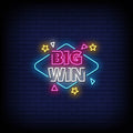 big win pink neon sign