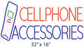 cell phone accessories neon 32x16 inch