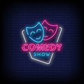 Comedy Show Neon Sign Perfect for Bars & Events
