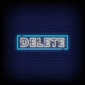 Delete Neon Sign