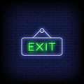 Exit Neon Sign