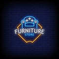 Furniture Shop Logo Neon Sign Perfect For Business Environment