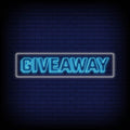 Giveaway Neon Sign