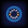 Happy Hour Neon Sign