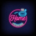 Home cooking pink neon sign