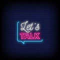 Let's Talk Neon Sign - Pink Neon Sign