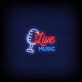 Live Music Neon Sign Perfect for Bars & Events