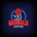 Muscle Center Logo Neon Sign