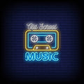 Old School Music Neon Sign Perfect for Bars & Events