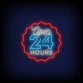 Open 24 Hours Neon Sign Perfect for Businesses & Events
