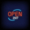 Open 24/7 Neon Sign Perfect for Businesses & Events