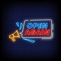 Open Again Neon Sign Perfect for Businesses & Events