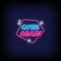 Open Again Multicolor Neon Sign - Neon Pink Aesthetic