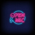 Open Mic Multicolor Neon Sign - Neon Pink Aesthetic