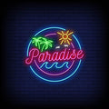 Paradise Logo Neon Sign Perfect for Bars & Events