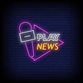 Play News Neon Sign