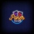 Poker Club Logo Neon Sign Perfect for Bars & Casinos