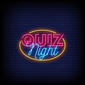 Quiz Night Neon Sign Perfect for Bars & Events